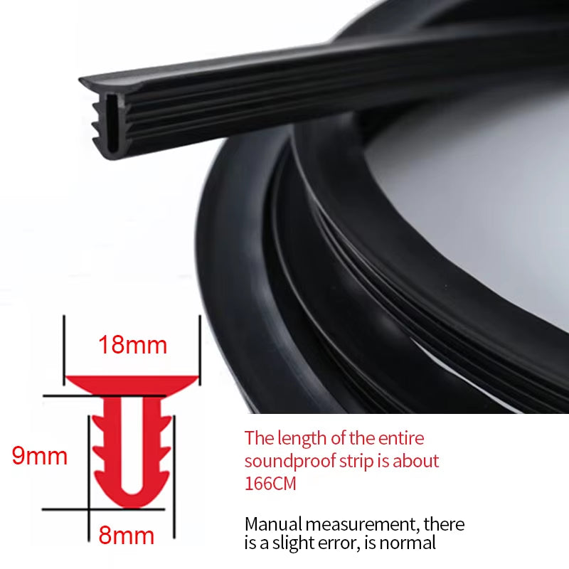 Car Accessories Car Noise Insulation Seal Strips Automobile Rubber Dashboard Strips Auto Windshield Sealing Gap Stickers Sound