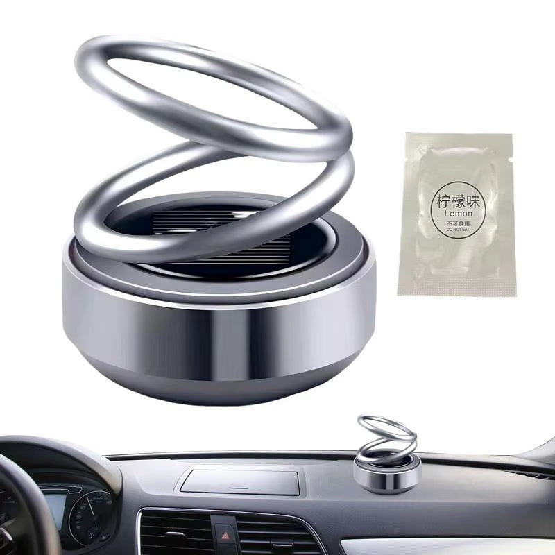 Car Rotating Perfume Ornaments Aromatherapy Car Air Fresheners Solar Powered Aroma Diffuser Car Decorations Accessories