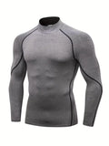 Men'S Compression Shirts Long Sleeve Athletic Workout Tops Gym Undershirts Active Sports Baselayers