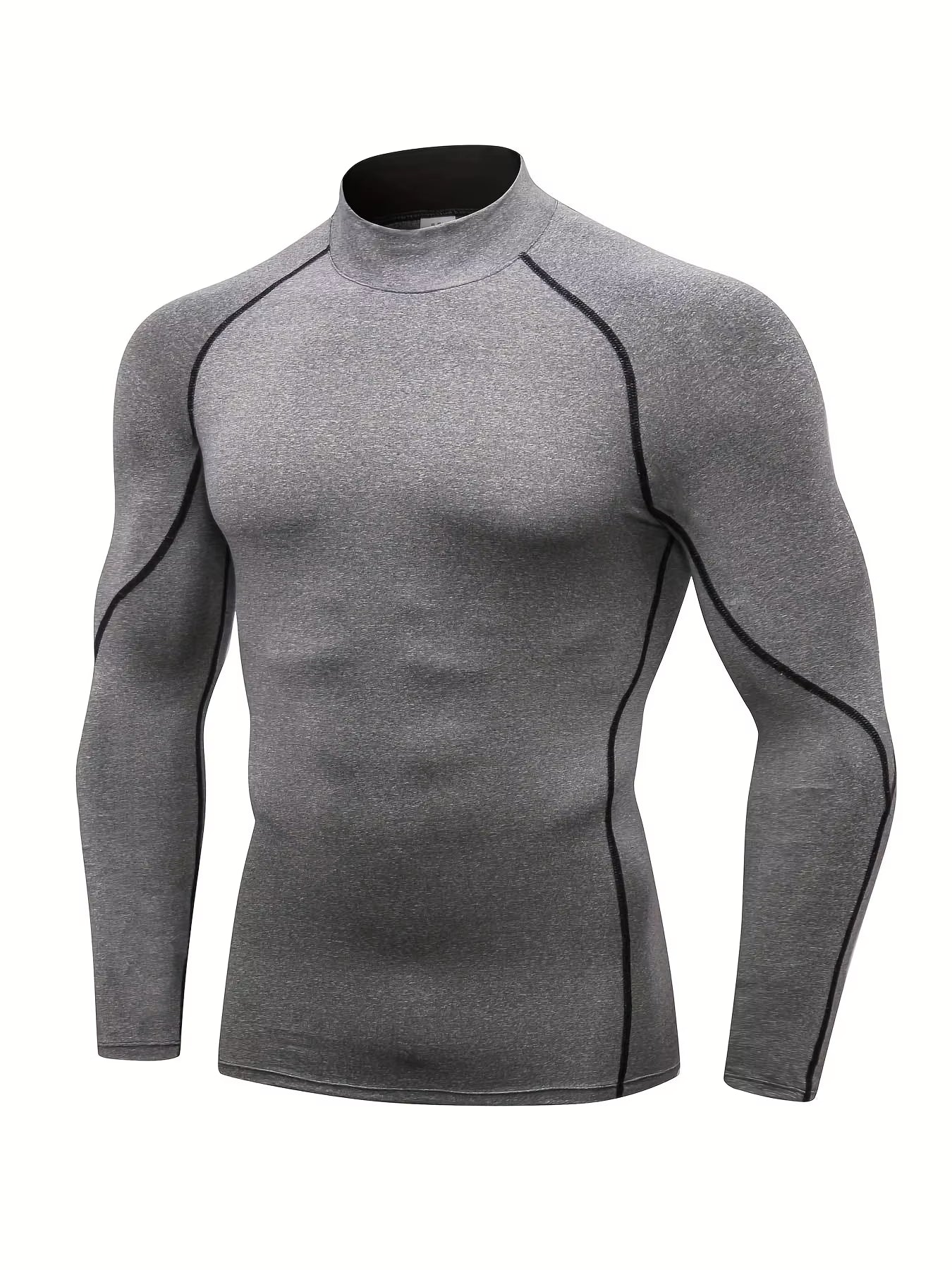 Men'S Compression Shirts Long Sleeve Athletic Workout Tops Gym Undershirts Active Sports Baselayers