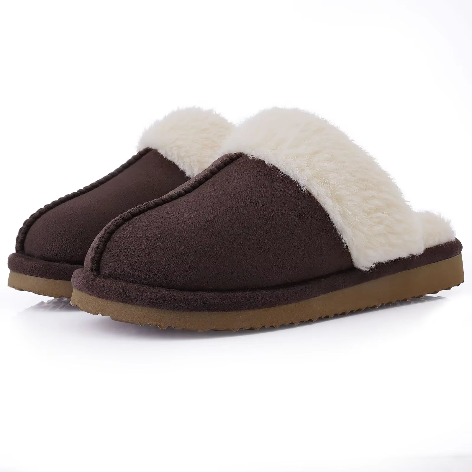 Fluffy Winter Slippers for Women Furry Fuzzy Home Shoes Faux Fur House Plush Slippers Indoor Warm Comfy Mute Flats Slide