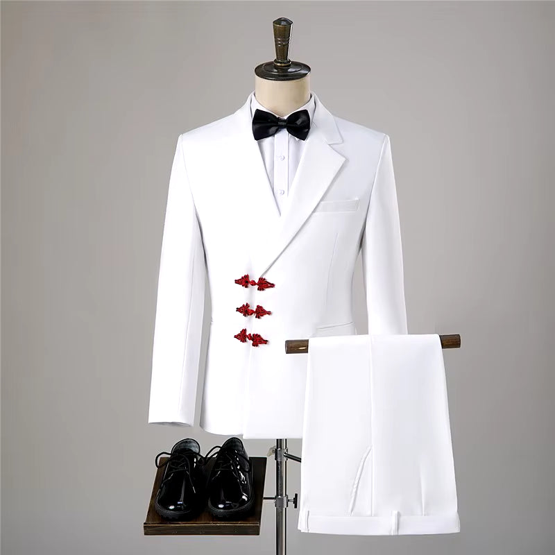 Custom Retro Frog Black Prom Suits Mens for Wedding Formal Groom Party Fashion Tuxedos Dance Mans Loose and Comfortable Blazers