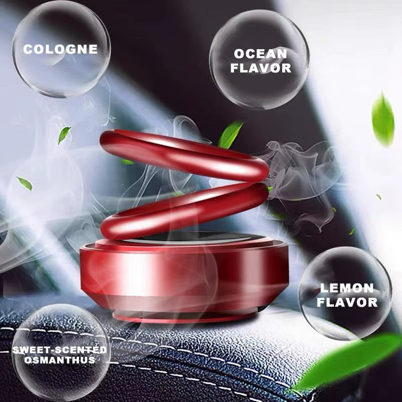 Car Rotating Perfume Ornaments Aromatherapy Car Air Fresheners Solar Powered Aroma Diffuser Car Decorations Accessories
