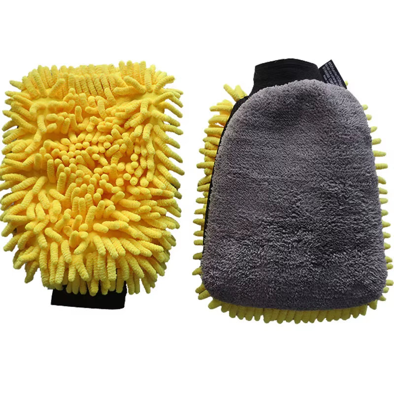 Car Wash Glove Coral Mitt Soft Anti-Scratch for Car Wash Multifunction Thick Cleaning Glove Car Wax Detailing Brush