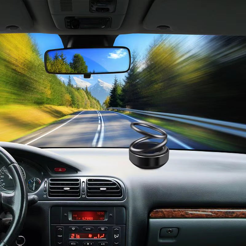 Car Rotating Perfume Ornaments Aromatherapy Car Air Fresheners Solar Powered Aroma Diffuser Car Decorations Accessories